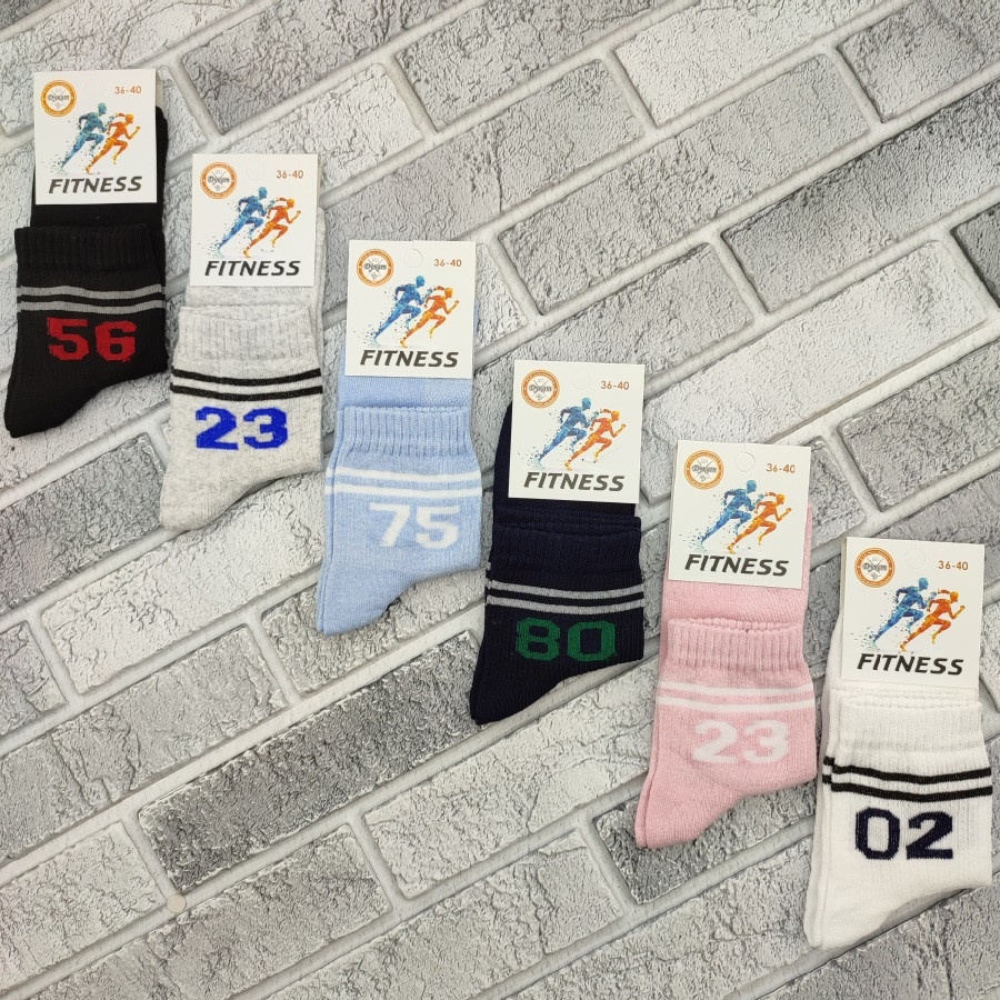 Шкарпетки жіночі середні літо сітка р.36-40 асорті цифри FITNESS ДУКАТ 30037941, фото 1