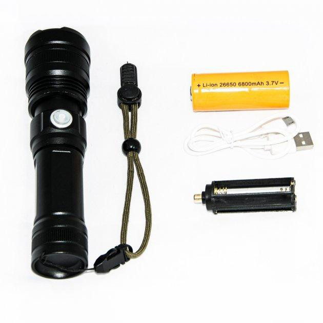 Ручной аккумуляторный светодиодный фонарь Police X-Balog BL-1827-P90 переносной с USB зарядкой оптическим - фото 8 - id-p1726512613