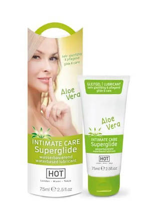 Лубрикант Intimate care superglide aloe vera, 75 мл, фото 1