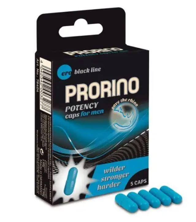 Харчова домішка для чоловіків ERO PRORINO black line Potency, 5 капсул