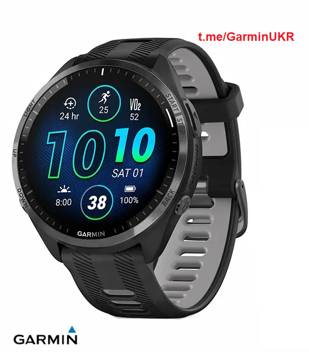 Garmin Forerunner 965 Carbon Grey DLC Titanium Bezel Black Powder Grey band ID 1823733601 25320 Prom.ua