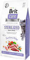 Сухой беззерновой корм для стерилизованных кошек Brit Care Cat Sterilized Weight Control 2 кг