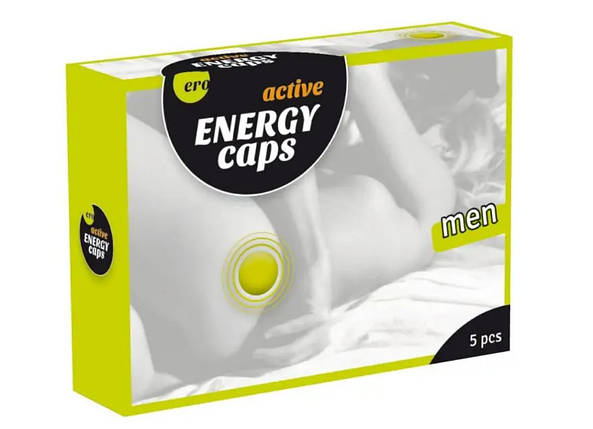 Збуджувальні капсули для чоловіків ERO Energy Caps, 5 шт. в пакованні, фото 1