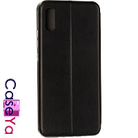 Чохол-книжка на Xiaomi Redmi 9a чорний, книга з магнітом, є відділ картки