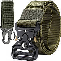 Посилений Ремінь з Швидкознімною Пряжкою. Пояс 140х4см Cobra Belt (олива)