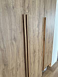 Меблева ручка довга наклдана з дерева  ( Г- подібна ) ГОРІХ, фото 5