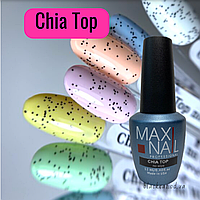 Топ із чорними точками шиммером для нігтів MAXI NAIL 12ml