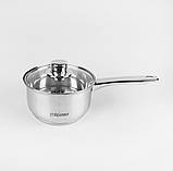 Набір каструль із неіржавкої сталі 10 предметів Maestro MR-2020-10 Набір кухонного посуду з товстим дном, фото 6