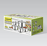 Набір каструль із неіржавкої сталі 10 предметів Maestro MR-2020-10 Набір кухонного посуду з товстим дном, фото 9