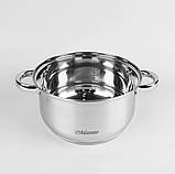 Набір каструль із неіржавкої сталі 10 предметів Maestro MR-2020-10 Набір кухонного посуду з товстим дном, фото 5