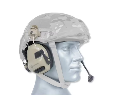 Активні навушники для військових Earmor M32 на шолом FAST MT - coyote/olive/black(350 год роботи)