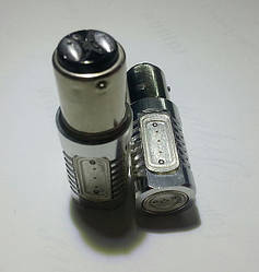 Светодиодная автолампа 1157-P21/5W-BAY15d HP 7,5W (200Lm) Epistar (5 шт.) двухконтактная КРАСНАЯ