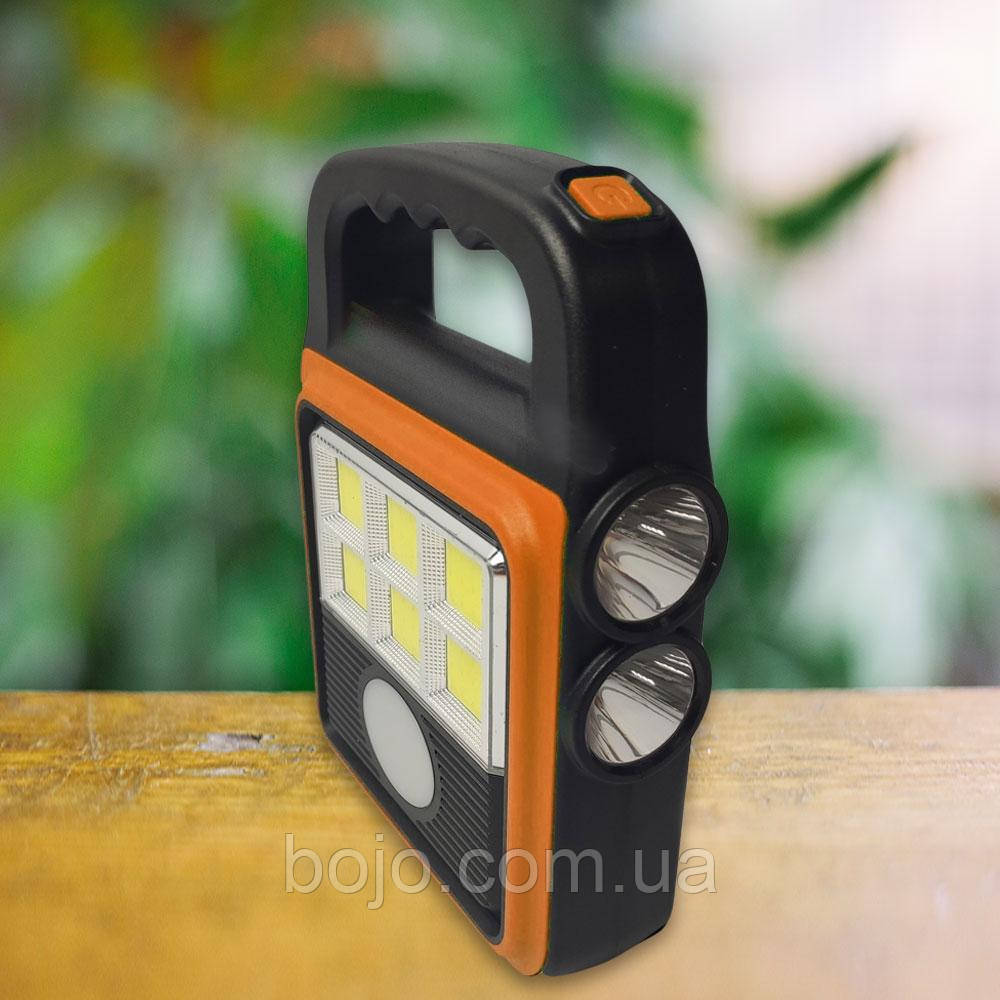 Ліхтар - прожектор із сонячною панеллю + USB Solar HS-8020D, Помаранчевий