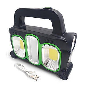 Ліхтар акумуляторний Hurry Bolt HB-6169 із сонячною батареєю та функцією PowerBank, фото 2