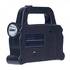 Ліхтар акумуляторний Hurry Bolt HB-6169 із сонячною батареєю та функцією PowerBank, фото 4