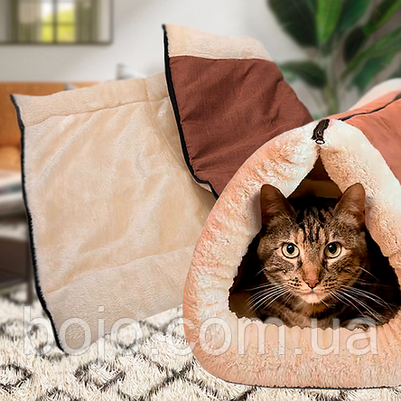 Будиночок-лежанка 2 в 1 для котів та собак Kitty Shack, фото 1