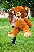 Великий плюшевий ведмедик коричневий "Томмі" 160 см, Великий Плюшевий Ведмідь, Велика М'яка іграшка 1.6 м