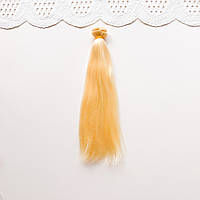 Волосся Шовк для ляльок пряме 25 см Ніжний персик