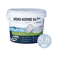 Таблетки для очистки бассейна MINI «Комби хлор 3 в 1» Kerex 80506, 5,6кг (Венгрия)