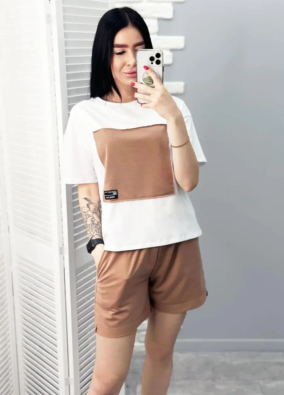 Літній костюм шорти та футболка розміри 50-52, фото 1