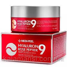Гідрогелеві патчі з екстрактом троянди та пептидами Medi-Peel Hyaluron Rose Peptide 9 Ampoule Eye Patch