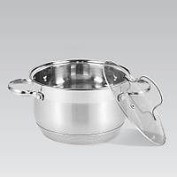 Каструля 5.1 л із неіржавкої сталі Maestro MR-3512-22 Індукційна з неіржавкої сталі термоакумулювальне дно