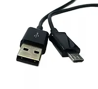 Micro USB кабель для защищенных смартфонов с увеличиным штекером  Черный 0.8m