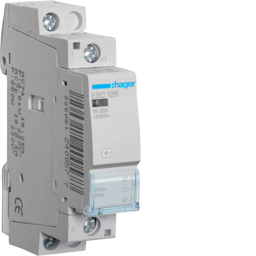 Контактор Hager ESC126 25A 230В 1НЗ
