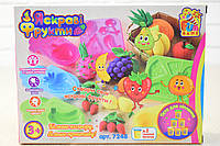 Тісто для ліплення «Яскраві фрукти» 8 пакетиків з тістом різних кольорів, 6 різноманітних формочок, 7 інструментів
