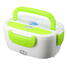 Ланч бокс з підігрівом від прикурювача 12 V зеленого кольору контейнер для їжі Electric Lunch Box, фото 2