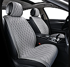 Накидки преміум якості на передні сидіння авто, 2 шт Сірі New York
