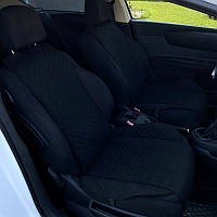 Накидки чехлы на сиденья автомобиля из алькантары (Эко-замша) Стандарт 2 шт Черные