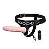 Страпон реалістичний фалоімітатор з вібратором 19 см Lybaile Jessica Belt Strap On Flesh, фото 6