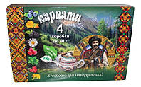 Подарочный набор чаев 4 коробки Фиточай Карпатский натуральный чай травяной и ягодный лечебный сбор трав