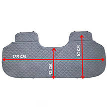 Накидка чохол на сидіння автомобіля з алькантари (Еко-замша) Сіра Задній диван без спинок, фото 3