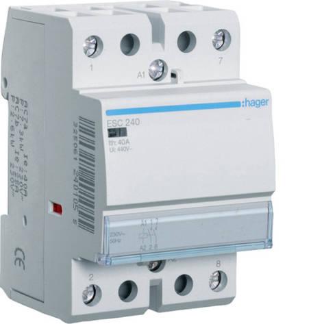Контактор Hager ESC240 40A 230В 2НВ, фото 1