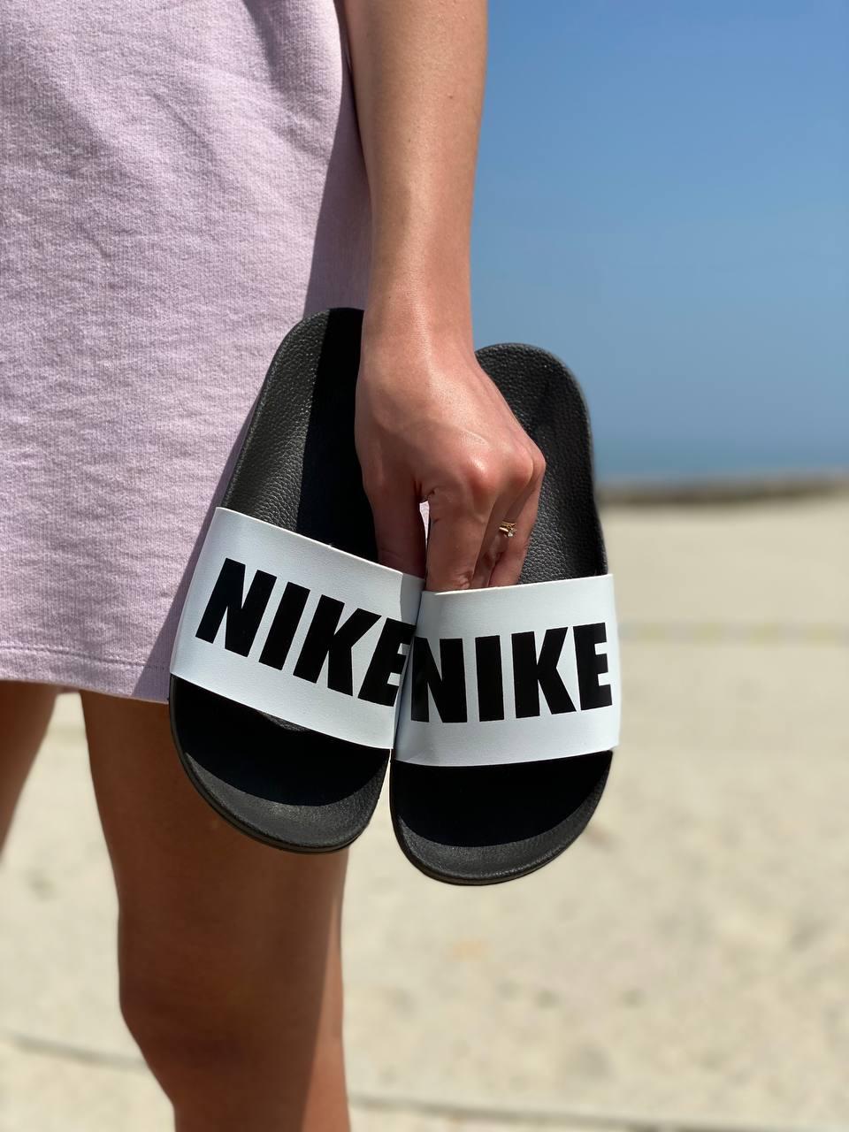 Жіночі шльопанці Nike Offcourt Slides White Black BQ4632-011, фото 1