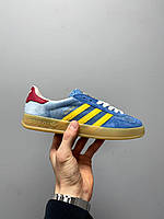 Женские кроссовки Adidas x Gucci Gazelle Blue 7078489STU04860