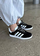 Женские кроссовки Adidas Gazelle Core Black Cloud White Gold BB5476