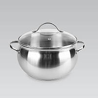 Каструля 4.0 л із неіржавкої сталі Maestro MR-3516-20 Індукційна з неіржавкої сталі термоакумулювальне дно