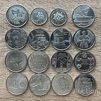 Набір з 16 монет по 10 гривень 2018-2023 з ролу (в т.ч. Сили підтримки Збройних Сил України)