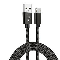 Кабель USB - micro USB 1,5 м черный