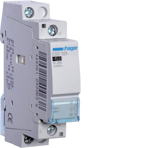 Контактор Hager ESD125 25A 24В 1НВ
