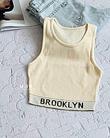 Женский топ Brooklyn Турция №6727 Бежевий