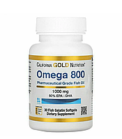 California Gold Nutrition омега жирні кислоти Omega 800 1000 mg 30 капсул