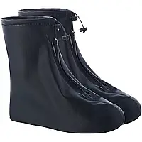 Модные многоразовые бахилы из ПВХ для путешествий, Защита вашей обуви от грязи (М 37-38р) Черный