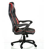 Крісло комп'ютерне Nitro червоно-чорне геймерське з м'якими підлокітниками, фото 6