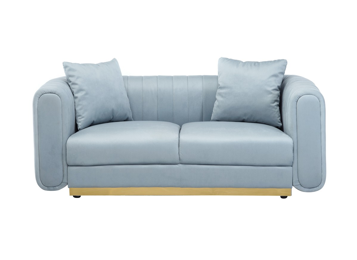 Софа пряма  Орландо крижаний + золото Vetro Mebel, фото 1