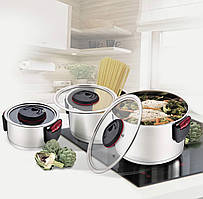 Набір каструль із неіржавкої сталі 6 предметів Maestro MR-3530-6 Набір кухонного посуду з товстим дном