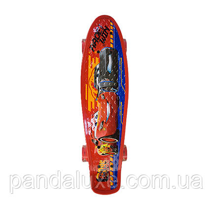 Пенні скейт борд Тачки колеса PU зі світлом, фото 1